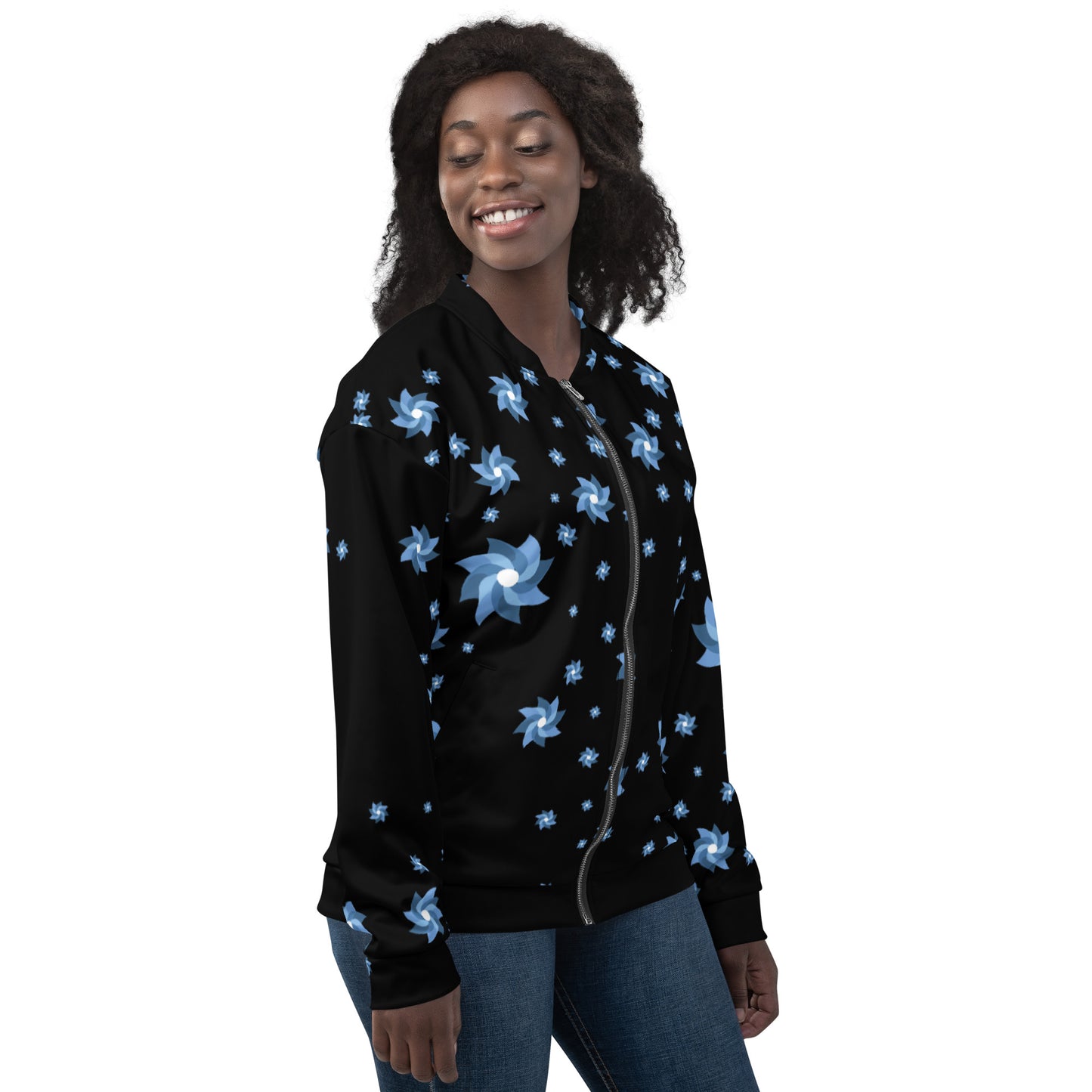 Child Abuse Prevention Pinwheels - Unisex Bomber Jacket