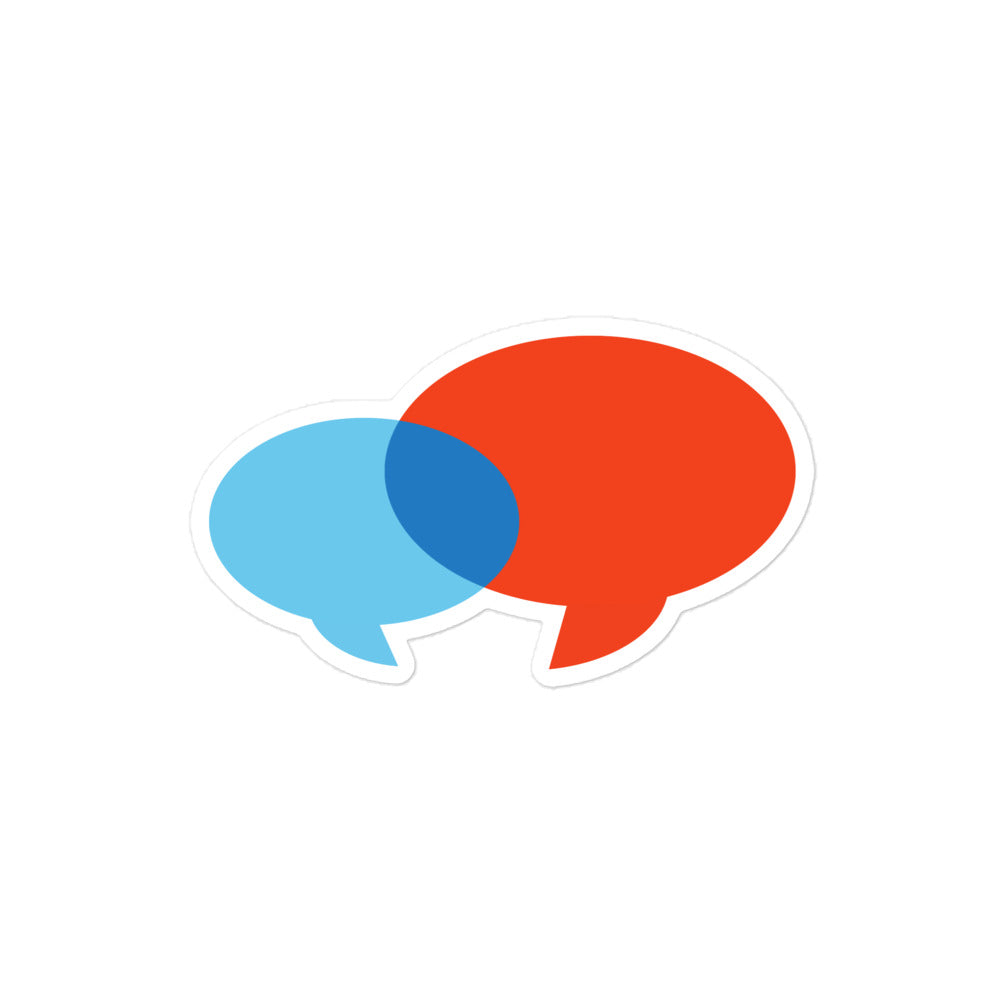 Voices for Children Logo Speech Bubbles - Child Abuse Prevention Sticker