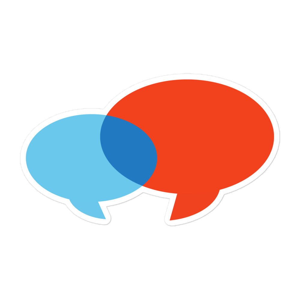 Voices for Children Logo Speech Bubbles - Child Abuse Prevention Sticker