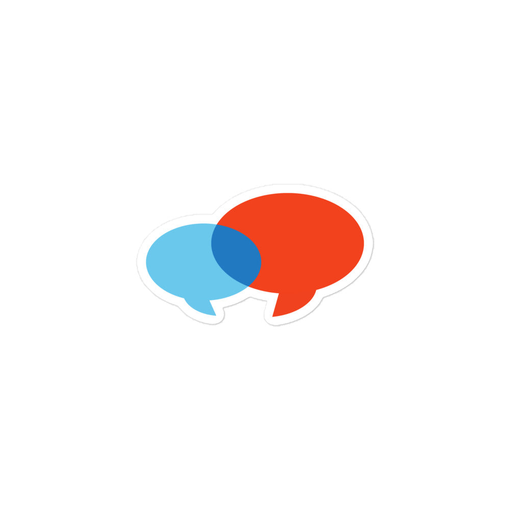 Voices for Children Logo Speech Bubbles - Child Abuse Prevention Sticker