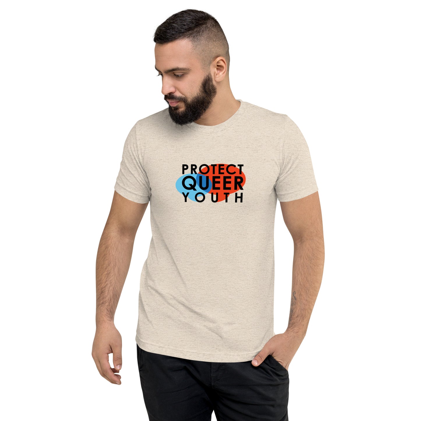 Protect Queer Youth - Tri-Blend Tee Light